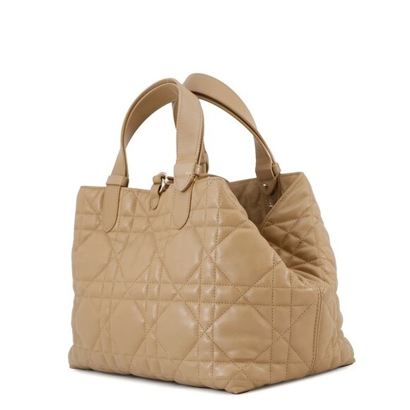 Dior TouJules Macrocannage Handbag Size Medium Calf Leather Tan M2821OSHJ - Picture 8 of 14